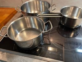 Töpfe 3x aus Edelstahl 18/10