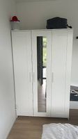 IKEA BRIMNES Kleiderschrank 3-türig, weiss, mit Spiegeltür