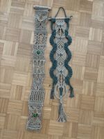 Vintage Makramee Wanddekoration aus Wolle – Handarbeit