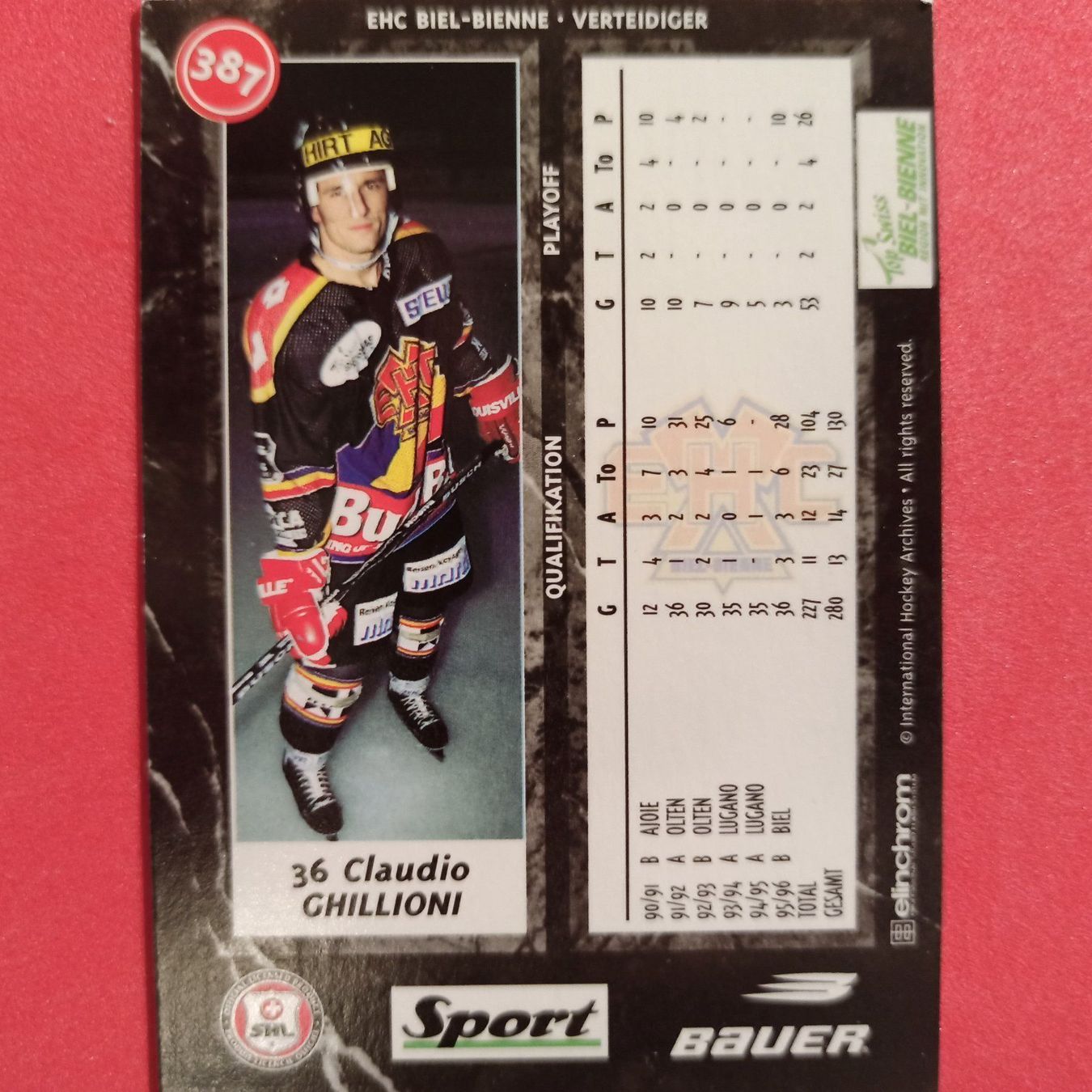 Sammelbilder & Trading cards: Claudio Ghillioni - EHC BIEL - 1996/97 – Gebraucht aus Dübendorf von kb86_MOVIE 1