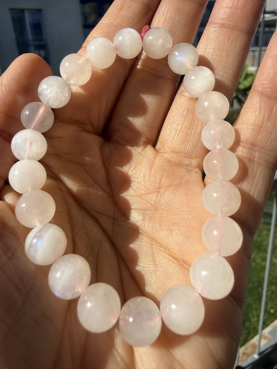 Bracciali & Braccialetti: Edel Rosa Mondstein 8mm Perlen  – Nuovo (secondo la descrizione) da Jegenstorf venduto da SteinGlanz 7