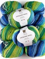 Farbverlauf Strickwolle 10 Knäuel Jacguard wool