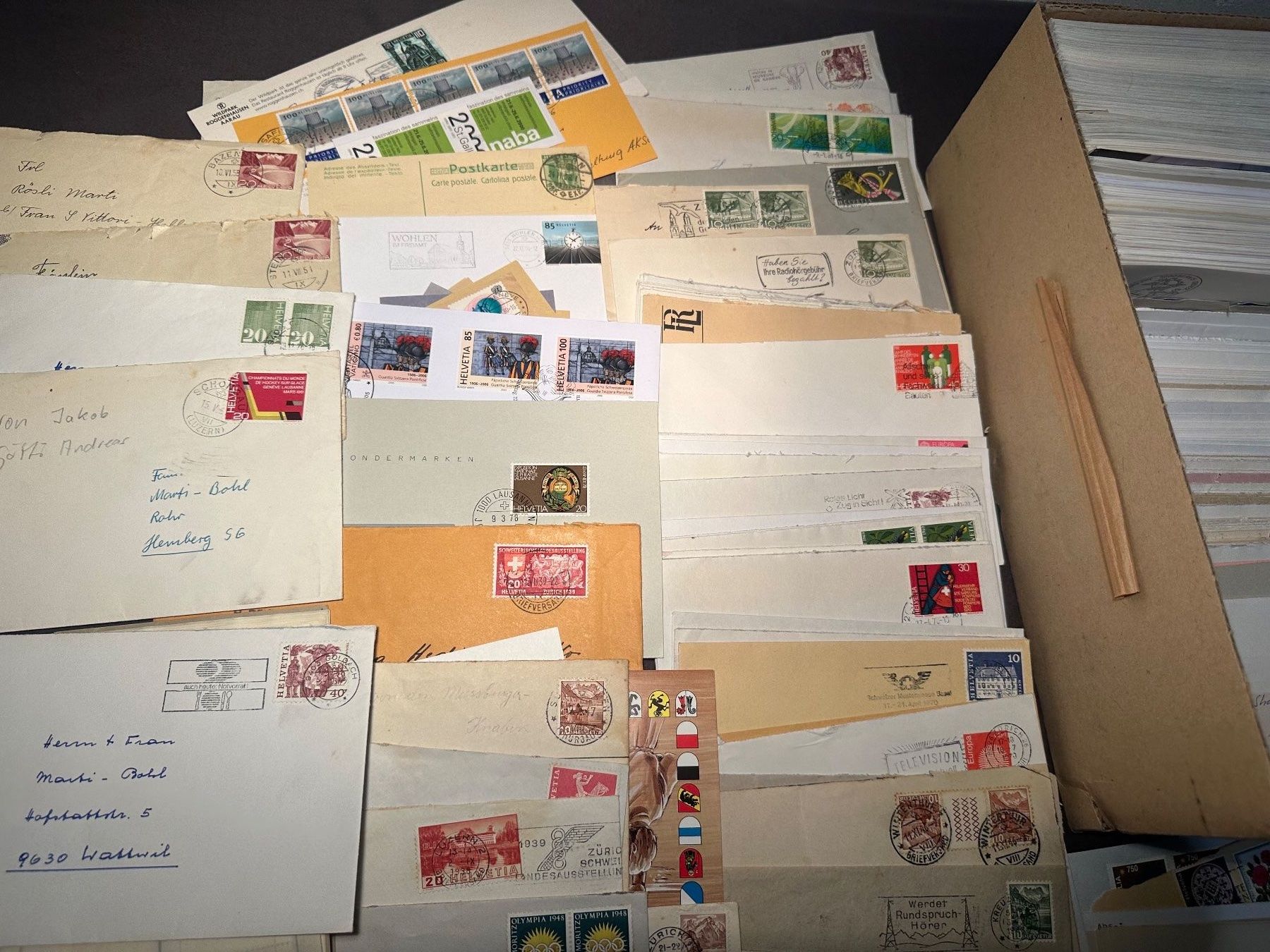 Tutti i francobolli: Grosse Sammlung Bedarfsbriefe Sonderbriefe FDC usw. – Usato da Stettfurt venduto da 2442 1
