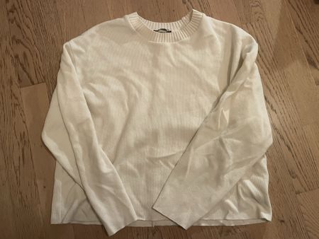 Zara Knit Sweater - Women's Size M - Cream White Color