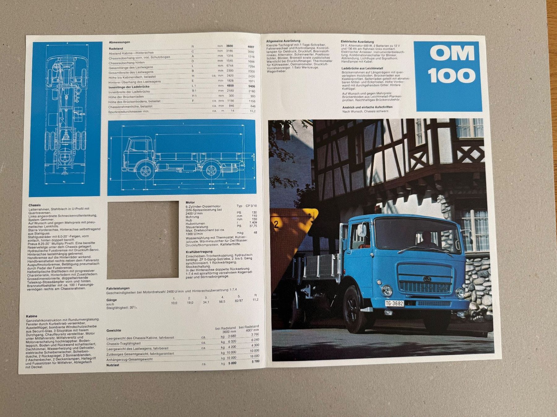 Saurer Dokumente: SAURER BERNA OM 100 Prospekt – Gebraucht aus Stans von Huonder66 1