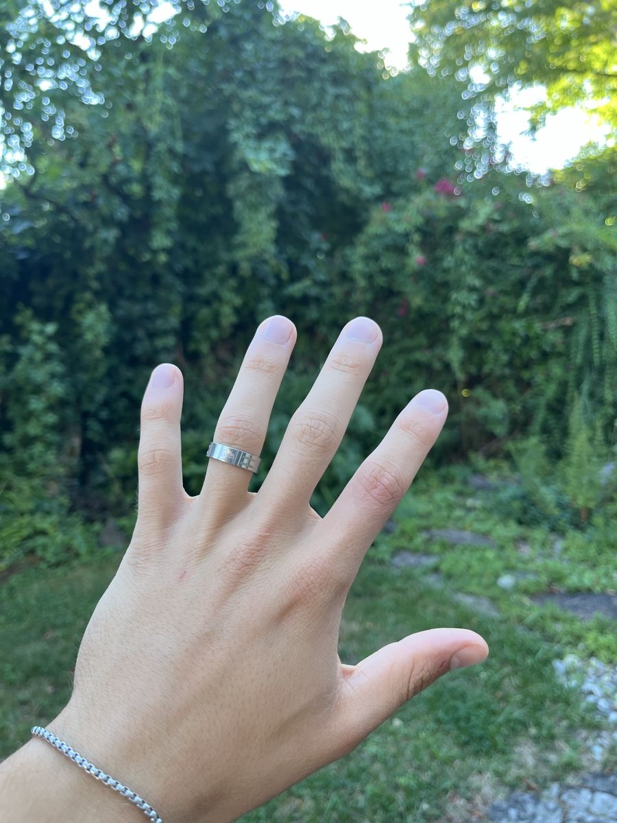 Bagues: Ring aus Edelstahl Silberfarben Grösse 18mm Modeschmuck – Neuf (Voir description) à Tägerwilen par Alexander716 6