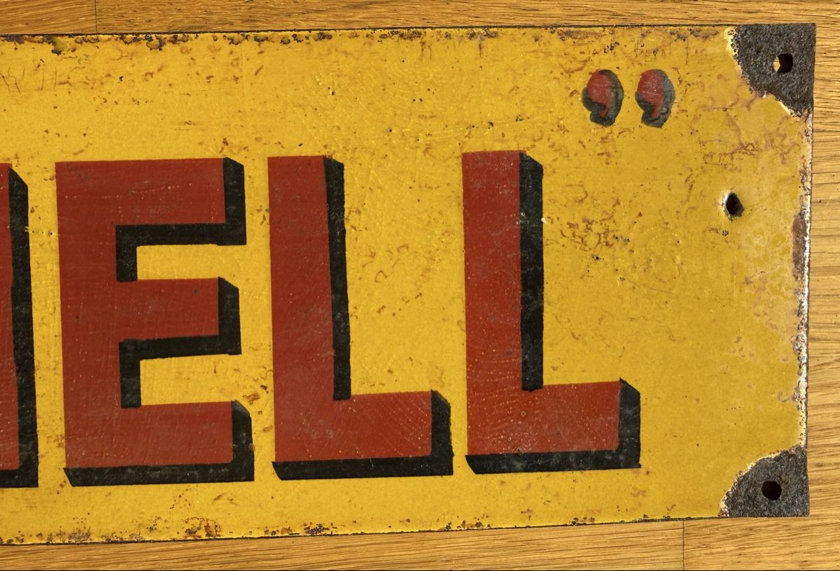Shell Insegne: Shell Emailschild / Emaille Schild – Usato da Ostermundigen venduto da airline-trolley 1