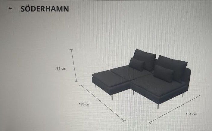 Tessuti: Sofa Bezug Söderhamn Anthrazit  – Usato da Bern venduto da kst_7vrb