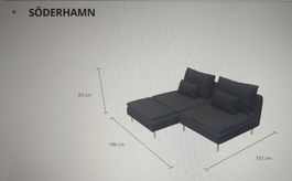 Sofa Bezug Söderhamn Anthrazit 