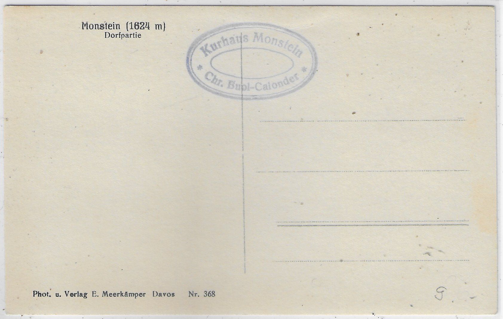 Cartes postales: Monstein - Dorfpartie – D'occasion à Ettingen par Kartenplanet 1