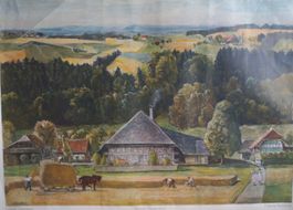 ⭐Schulwandbild  "Berner Bauernhof" von Viktor Surbek