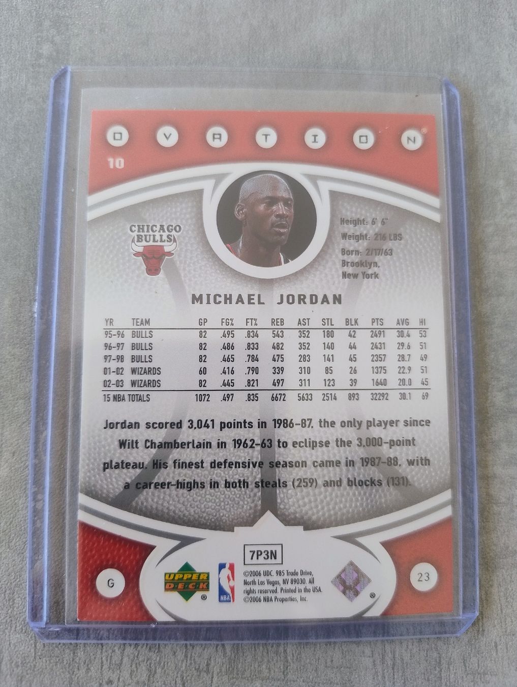 Nba Sammelbilder & Trading cards: NBA 2006 UPPER DECK OVATION 10 MICHAEL JORDAN – Neu (gemäss Beschreibung) aus Martigny von jul_7s5x 1