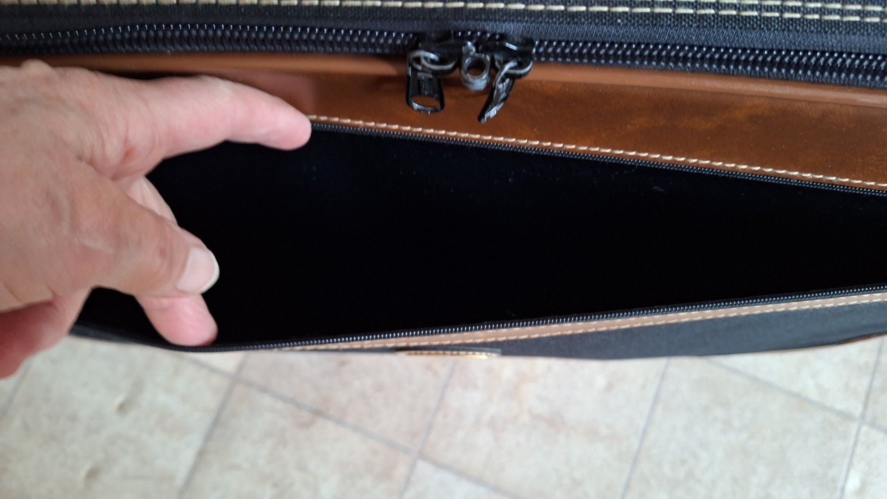 Valigie: Reise- Koffer , "Rondell" blau /braun ,2 Rollen – Usato da Dornach venduto da majo8689 9