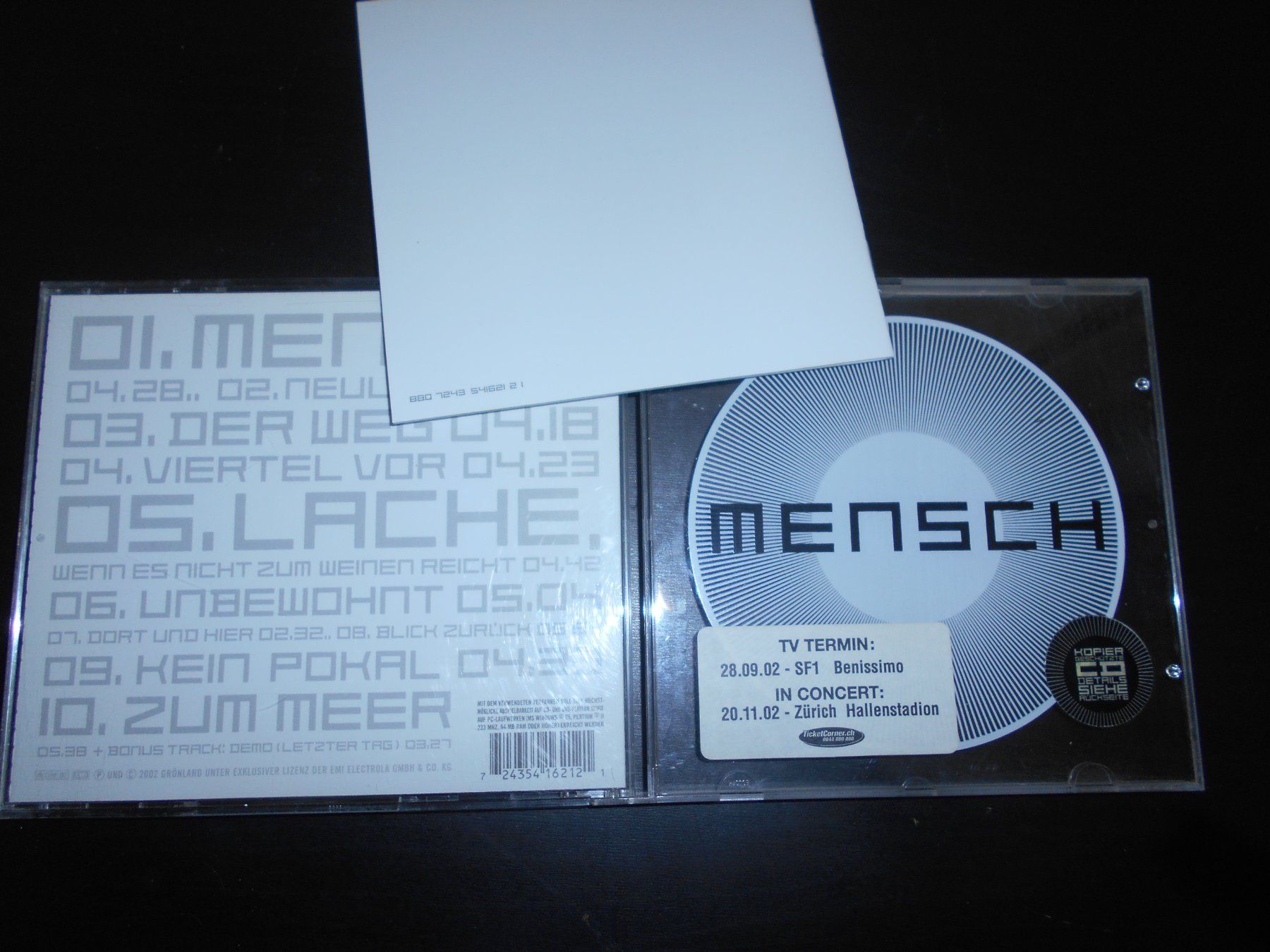 CDs: Herbert Grönemeyer – Mensch / 2002 – Gebraucht aus Aarberg von witchhunter01 1