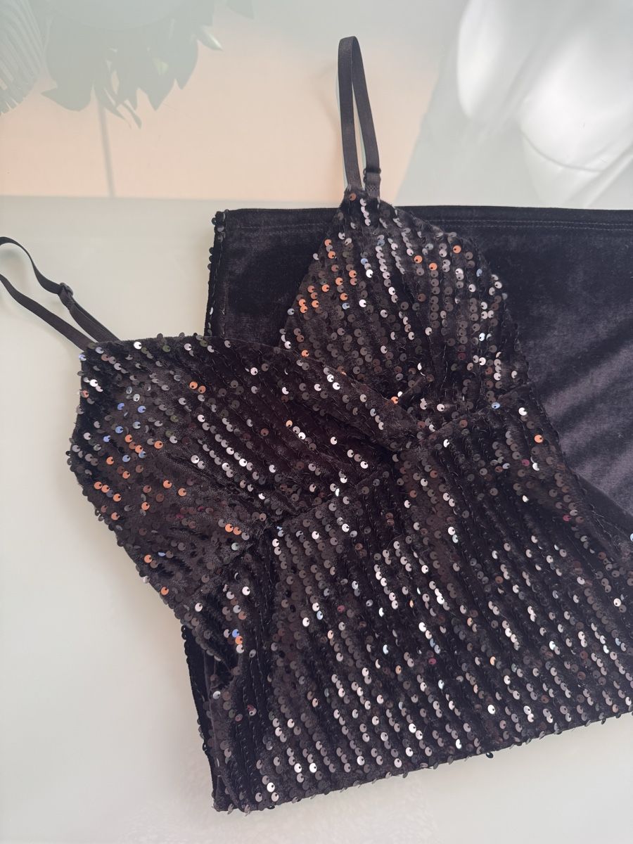 Vestiti: Schwarzes Pailletten Kleid – Usato da zürich venduto da Bailey17 9