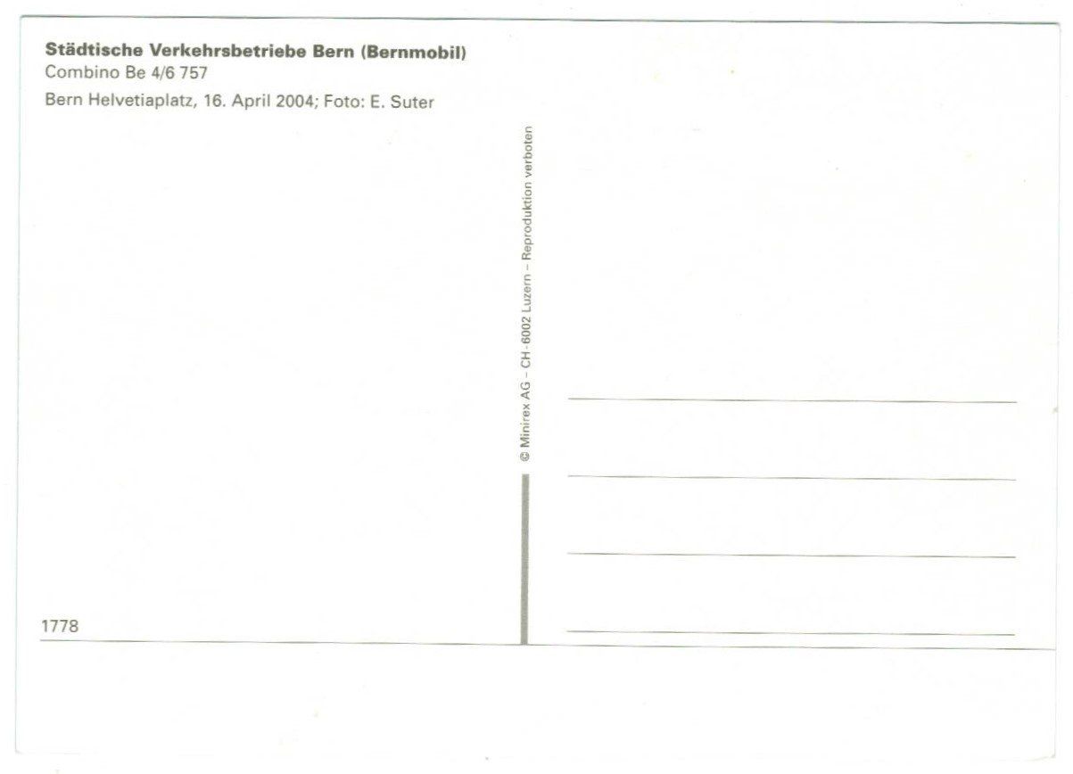 Cartoline postali: AK Bernmobil 2004 – Usato da Zürich venduto da tol_b7c7 1