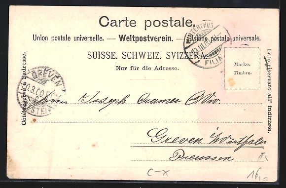 Cartoline postali: AK Winterthur, Blick in die Wartstrasse – Usato da Berlin venduto da bartko-reher 1