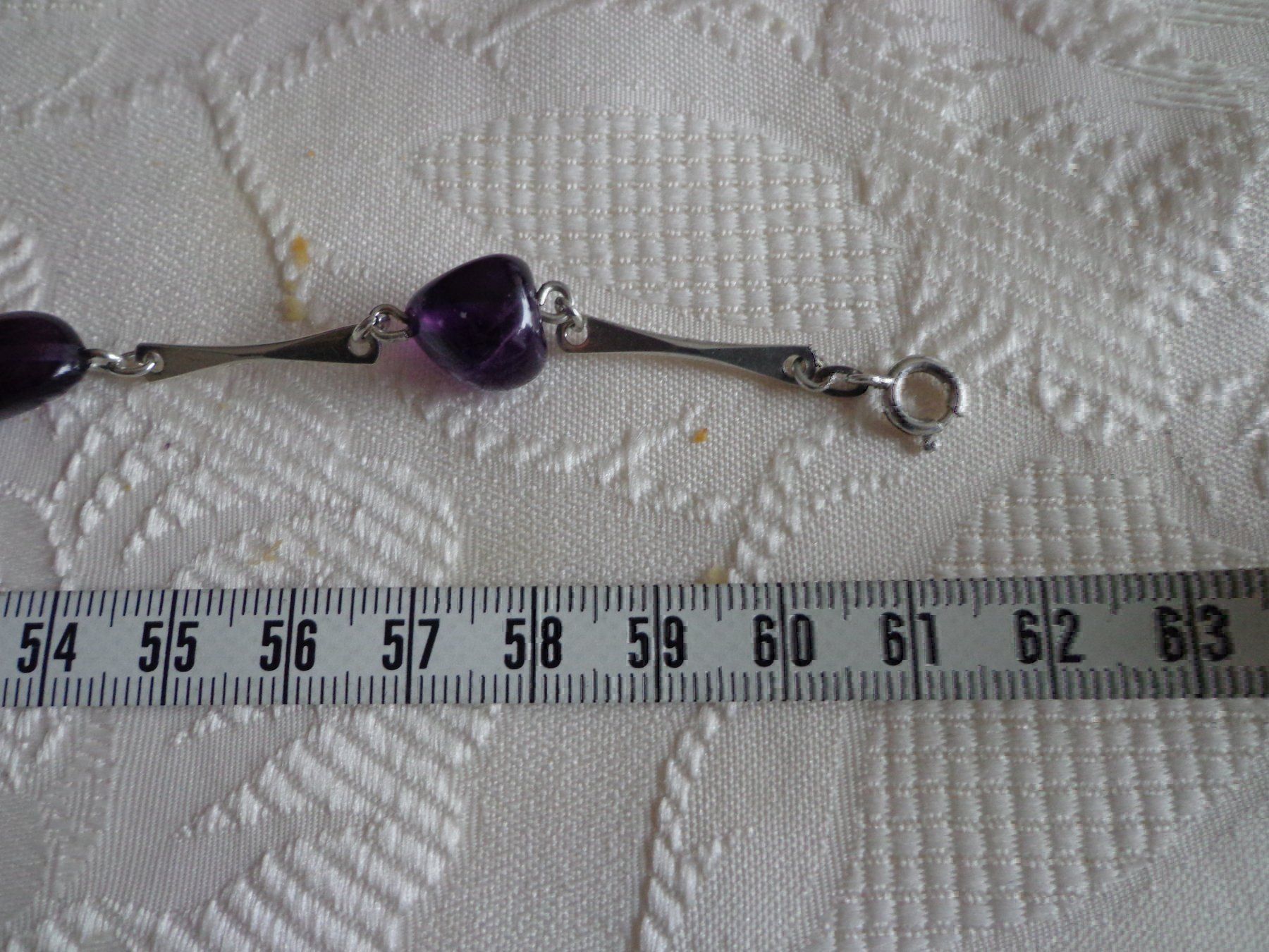 Colliers: Kette Silber 835 mit Amethysten 61cm – D'occasion à Würenlingen par soltus 6