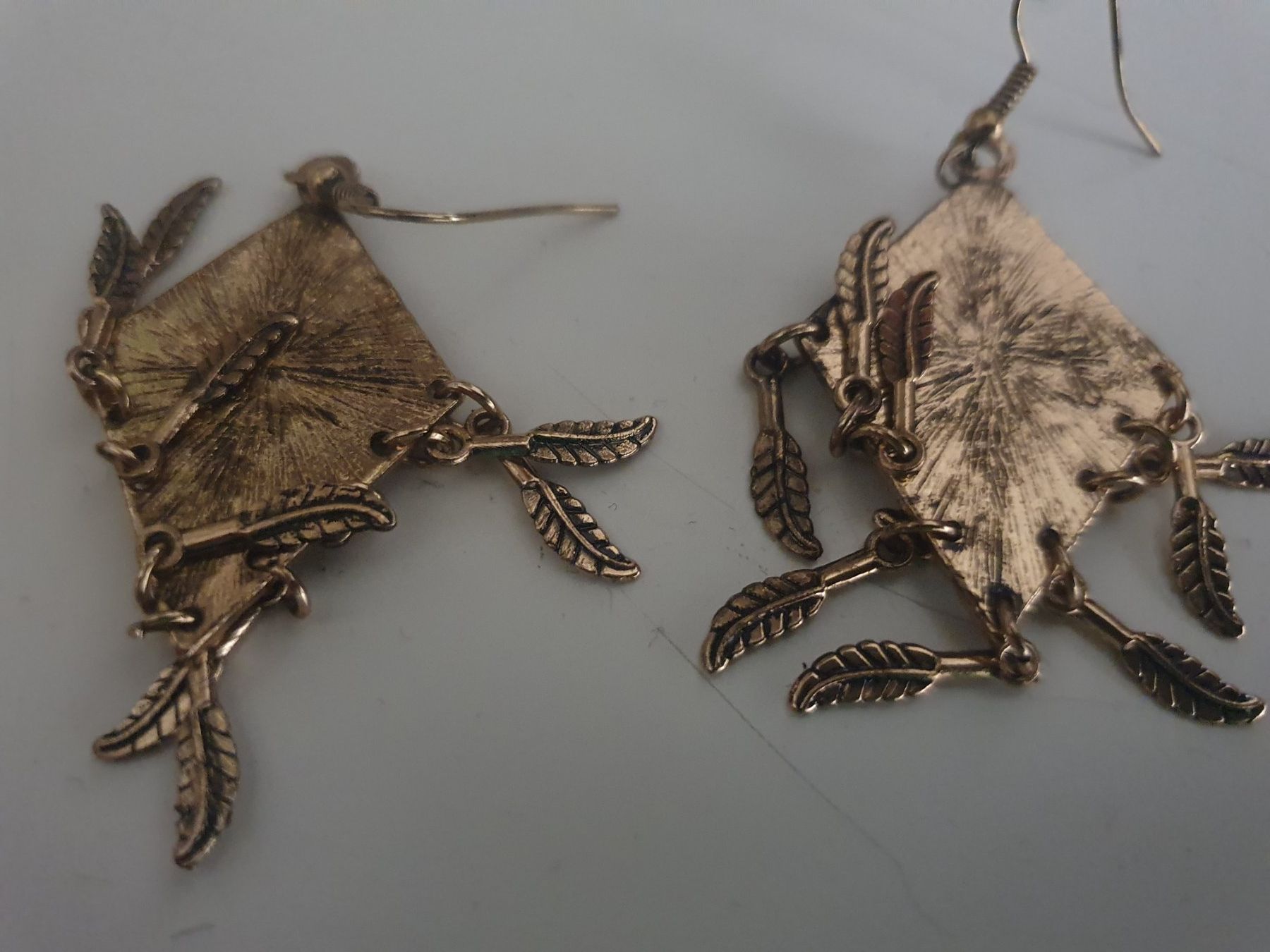 Orecchini pendenti & Orecchini a lobo: Ohrringe Gold Vintage Boho Ethno Statement Federn Blätter... – Usato da Zürich venduto da haitimarasa 1