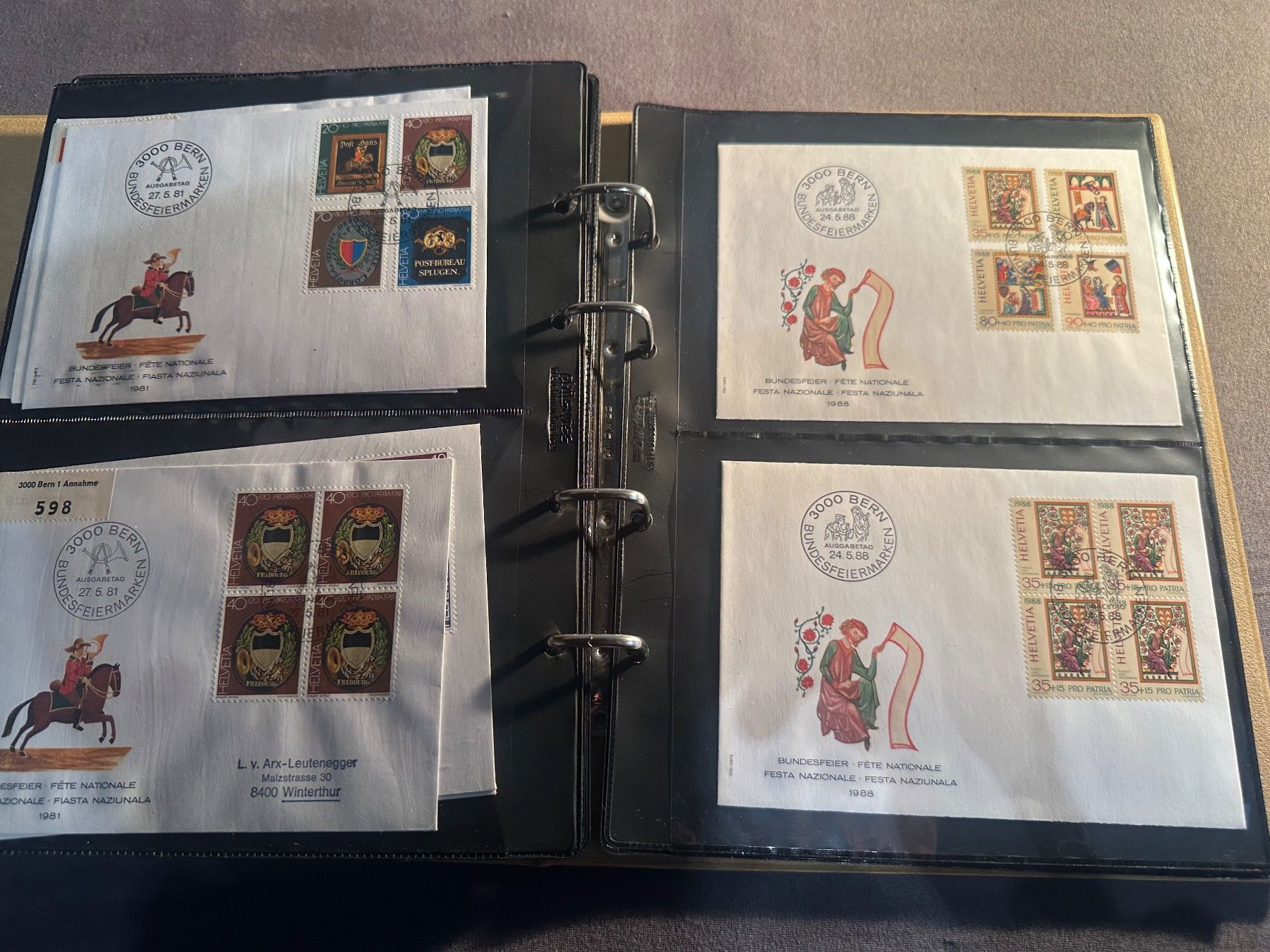 Tutti i francobolli: Sammlung Pro Partia ab 1960 Schweiz Briefe FDC – Usato da Stettfurt venduto da 2442 8