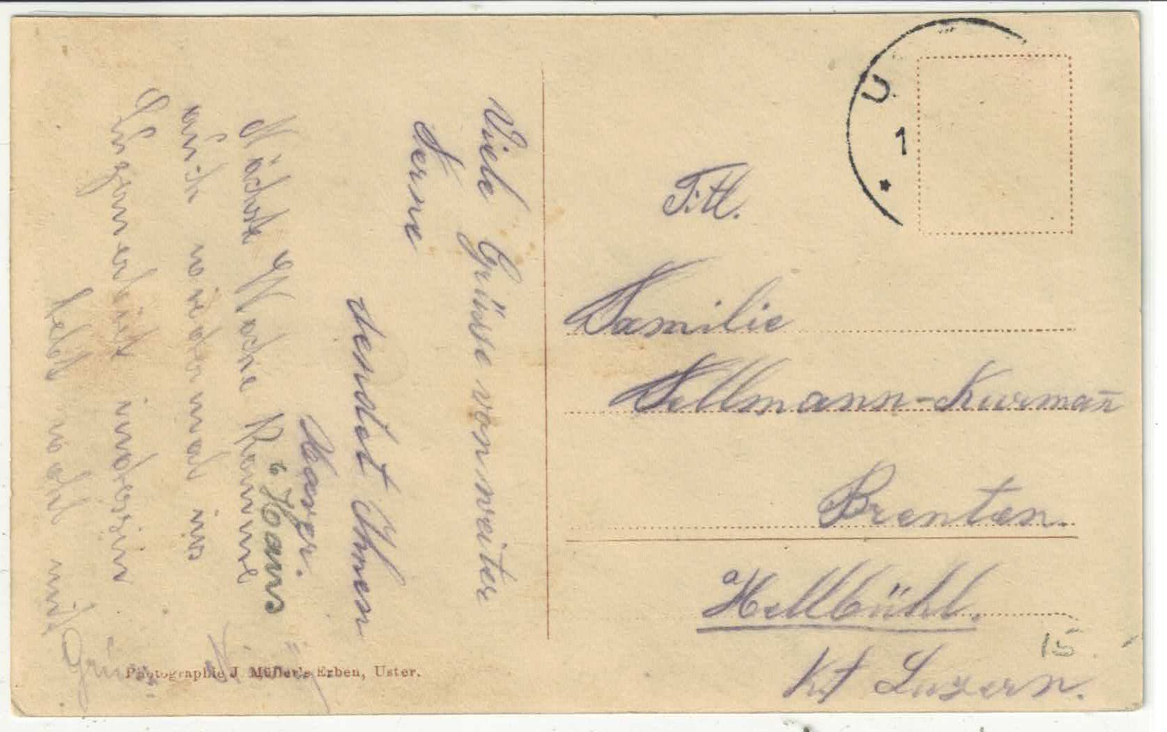 Cartes postales: Uster - Poststrasse - animee – D'occasion à Ettingen par Kartenplanet 1