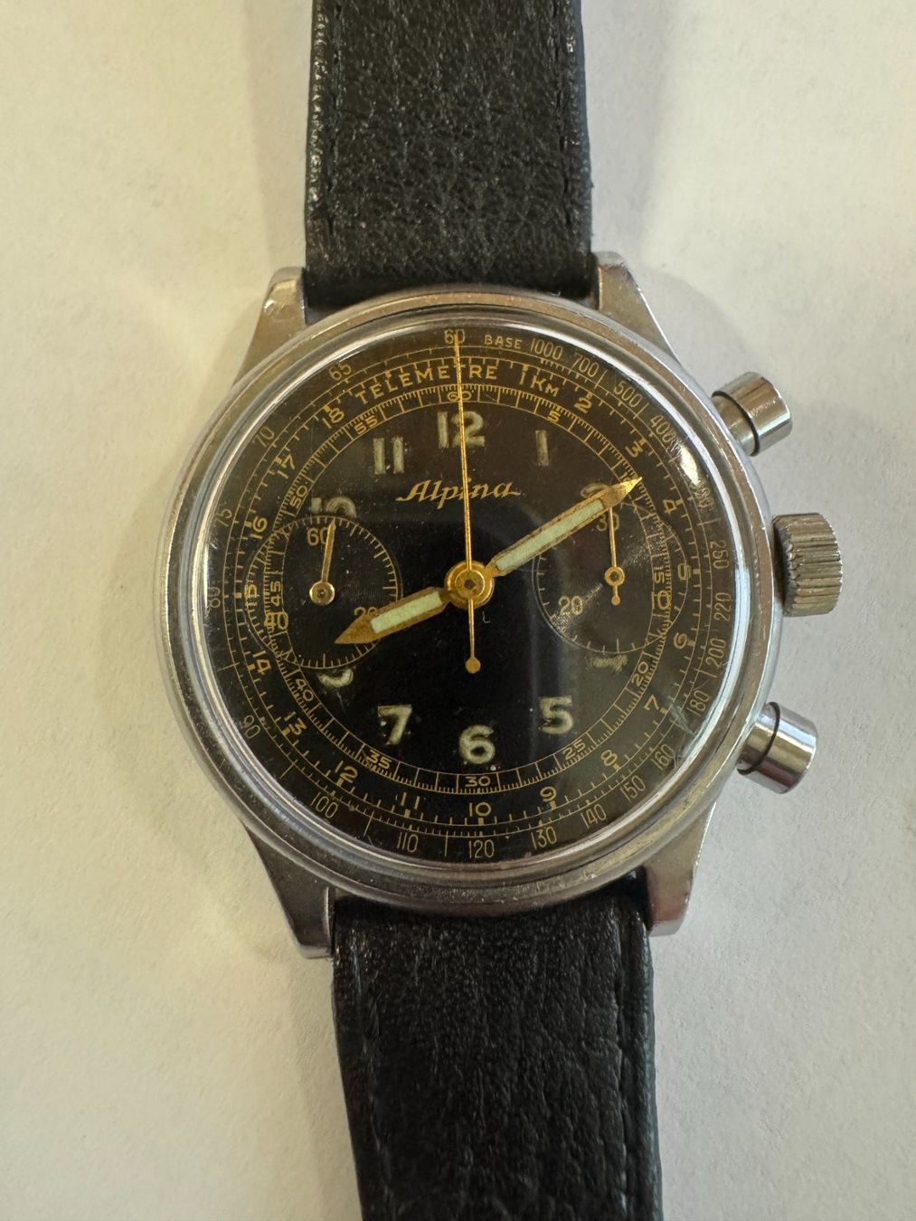 Orologi: montre chronographe petit fotmat – Usato da Péry venduto da lecrampet