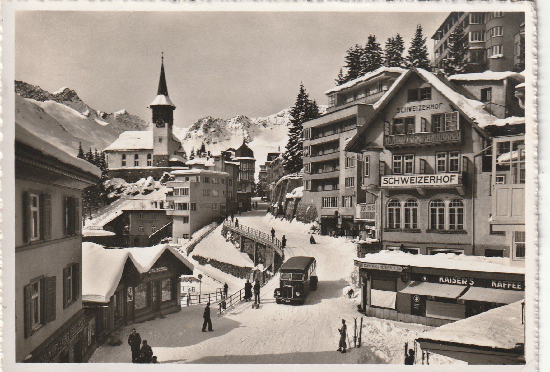 Cartoline postali: Arosa Postplatz im Winter – Usato da Rorschacherberg venduto da fratovi2