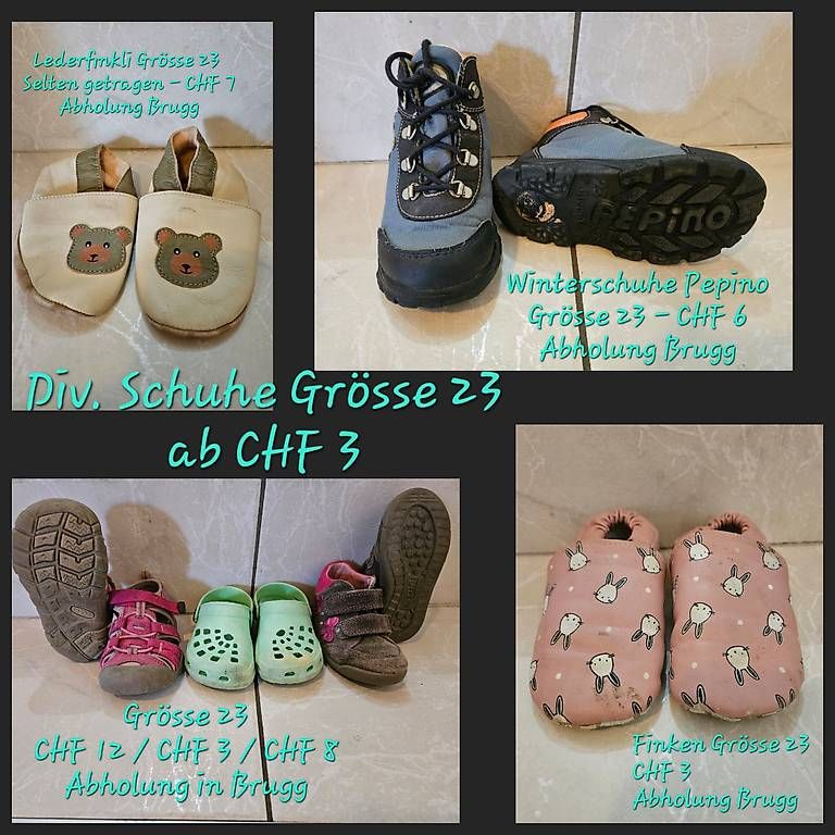 Chaussures garçon: Div. Schuhe Grösse 23 – D'occasion à Brugg AG par man_cx5c