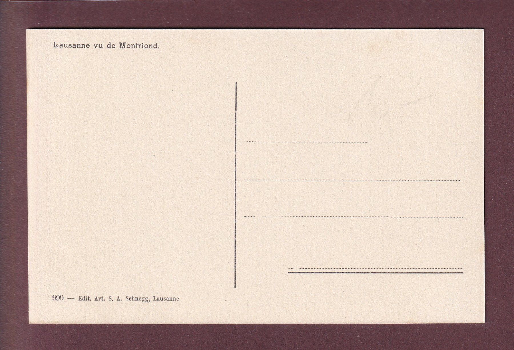 Cartoline postali: LAUSANNE vu de Montriond – Usato da Pully venduto da nicecards 1