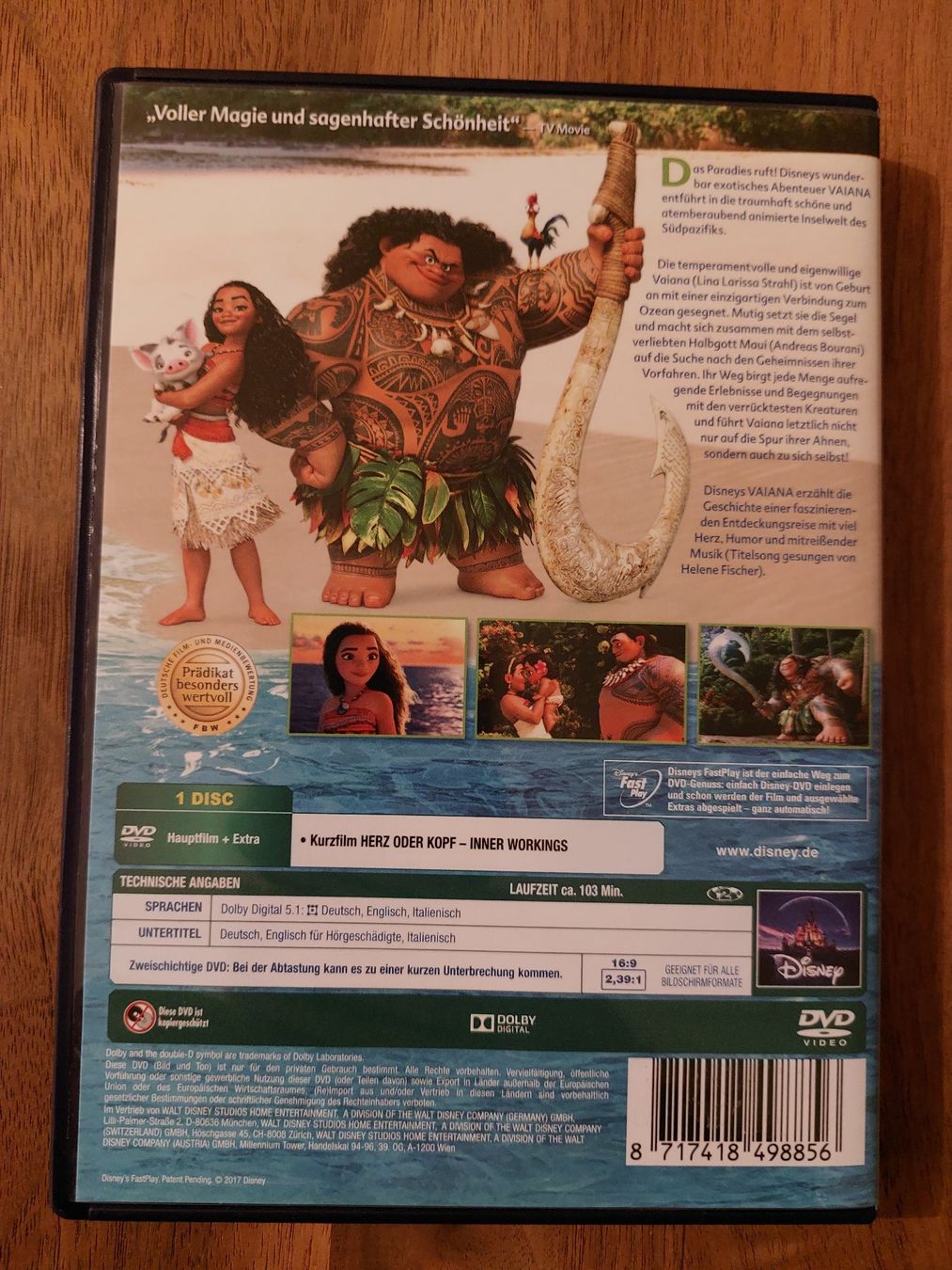 Tutti i DVDs: DVD - Vaiana von Disney – Usato da Rheinfelden venduto da FilmAuktion 1