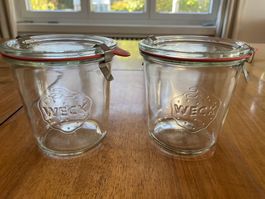 2 WECK Rundrand-Glas 100 Sturzglas 580 ml