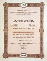 Grundstückverkehr- und Kredit-Compagnie Zürich - 1933