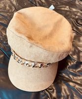 Damen Schirmmütze beige mit Kette neuwertiger Zustand