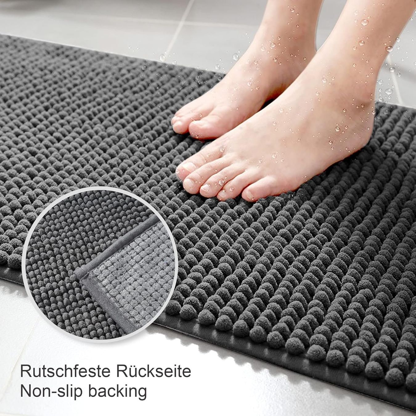 Tappeti: 40x60 Badezimmerteppich Duschvorlage Duschen Weich Deko – Nuovo e nell'imballaggio originale da Hundwil venduto da pac_6jh8 5