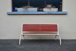 Banc vintage pliable design tubulaire année 60