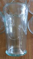 6 Glas hohes C, Orangen Logo Glaswaren Vintage Konvolut