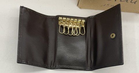 Schlüsselanhänger & - bänder: Schlüsseltasche Leder Schlüsselmäppchen Schwarz – Neu (gemäss Beschreibung) aus Uerkheim von Kaufoption