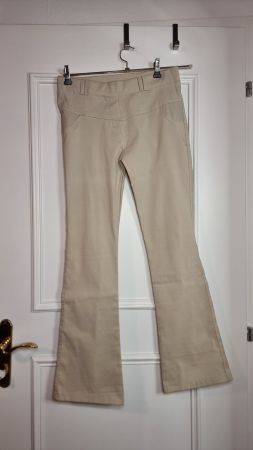 Beige Damen Stoffhose Gr. 36/38  Stretch elegant