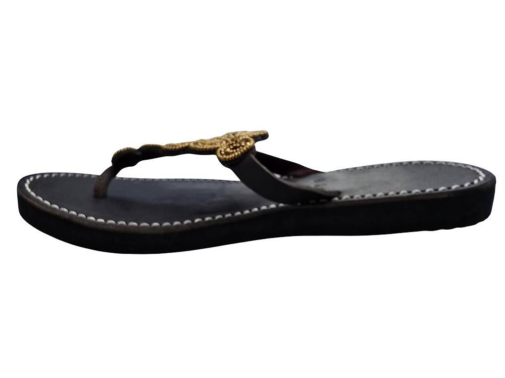 Scarpe da donna: Handgemachte Leder-Sandalen - Gold 39 – Nuovo e nell'imballaggio originale da Brione s. Minusio venduto da Littleninja 2
