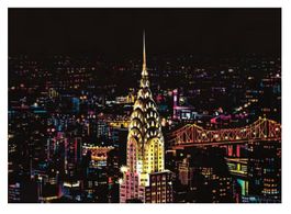 Kratzbild /Scratching Picture - New York, Empire State DinA3