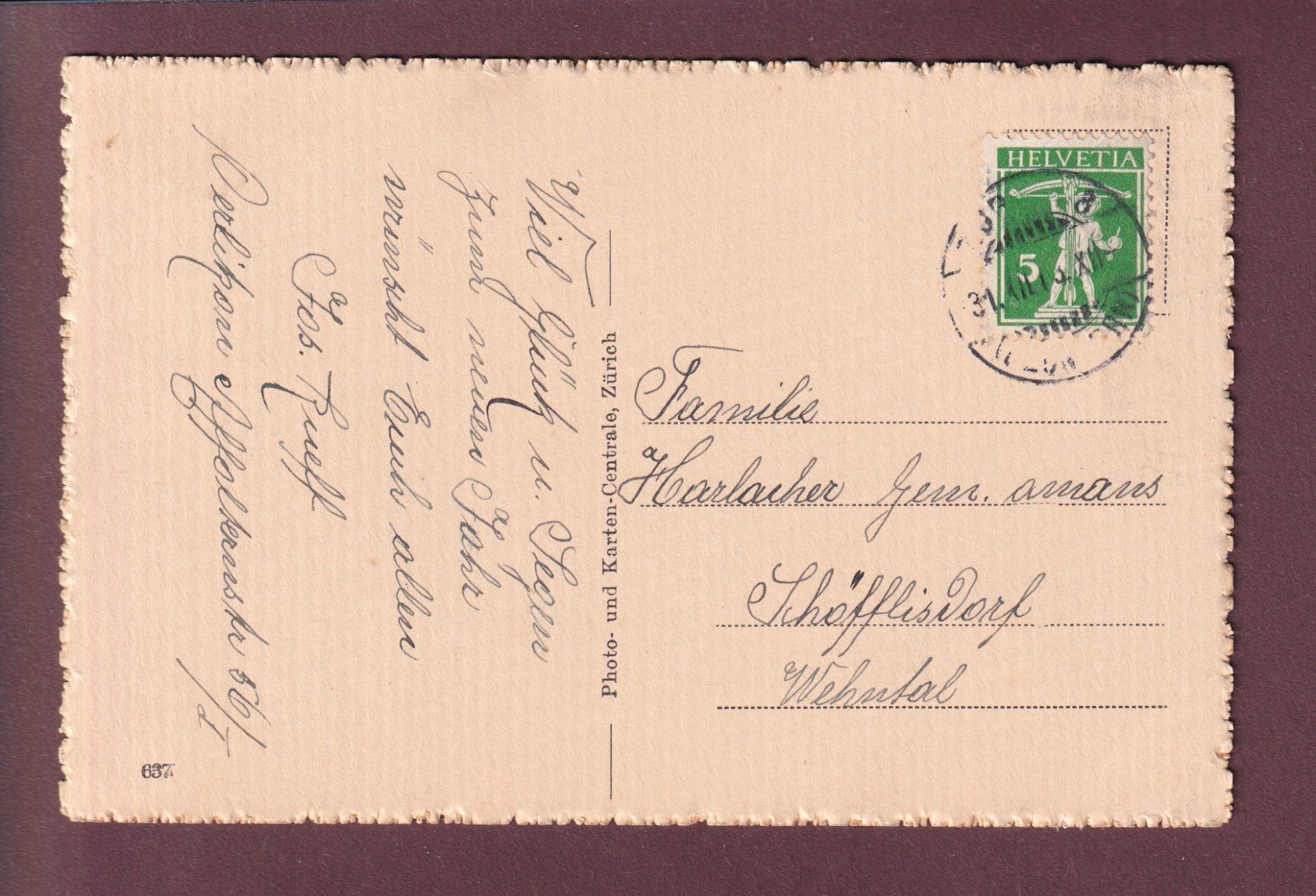 Cartoline postali: ZÜRICH - Schnee - Neujahr - 1913 – Usato da Pully venduto da nicecards 1