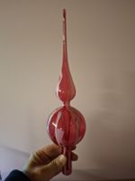 neu: Christbaumspitze Glas pink marmoriert