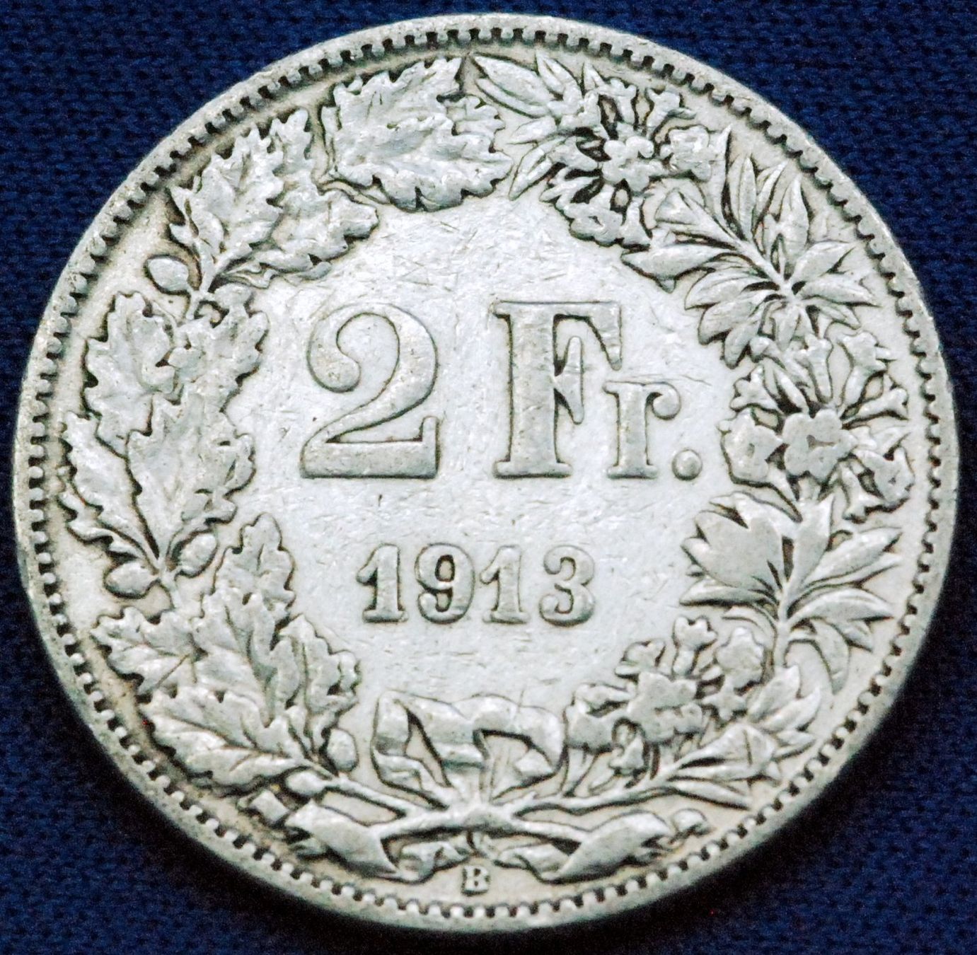 Alle Münzen: Silberner 2.- Jg. 1913, Rar – Gebraucht aus Mühlethal von sowato