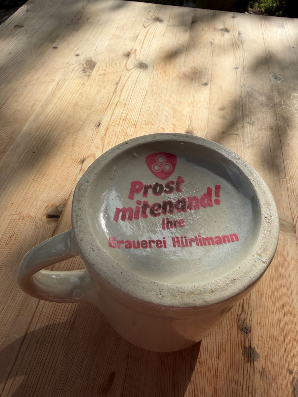 Hürlimann Bicchieri: Bierkrug Baumberger Hürlimann – Usato da Huttwil venduto da Burk3 4