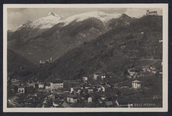Cartoline postali: AK Bellinzona, Teilansicht mit Burg – Usato da Berlin venduto da bartko-reher