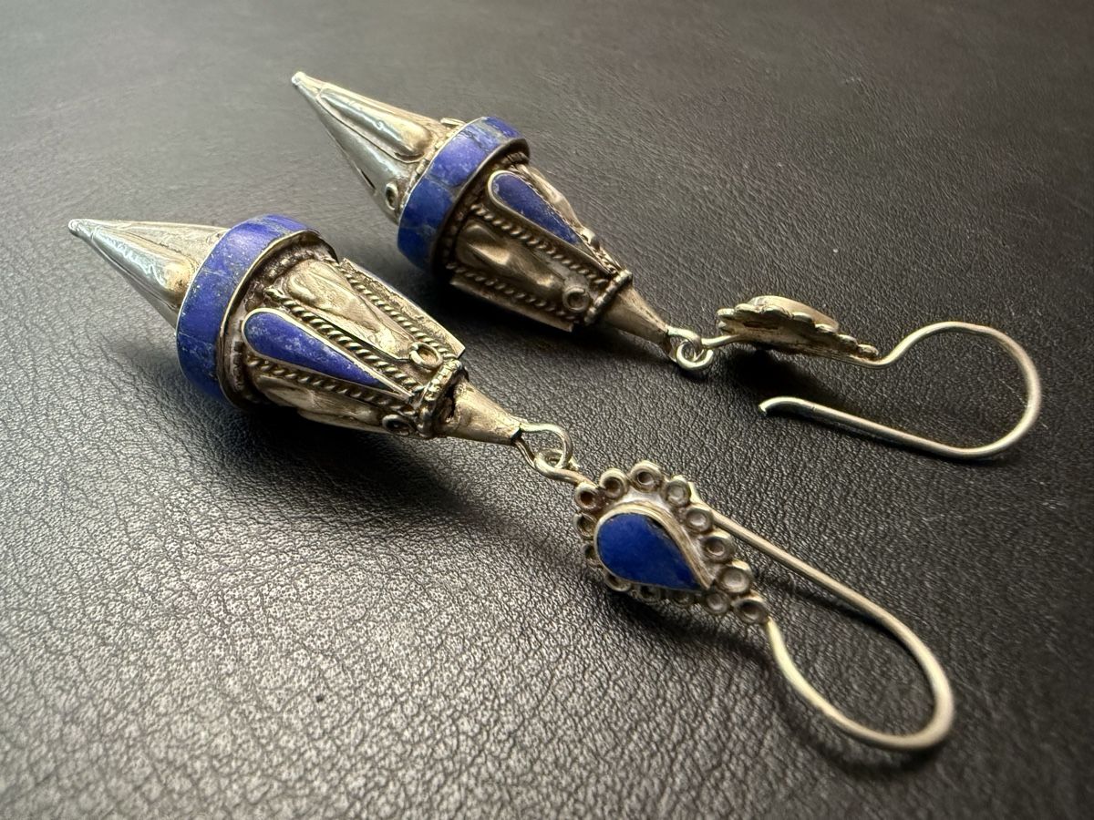 Orecchini pendenti & Orecchini a lobo: Silber Ohrhänger mit Lapislazuli Steinen – Nuovo (secondo la descrizione) da Thalheim AG venduto da Cox-51 3