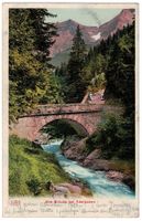 Alte Brücke bei Adelboden, gelaufen 1907
