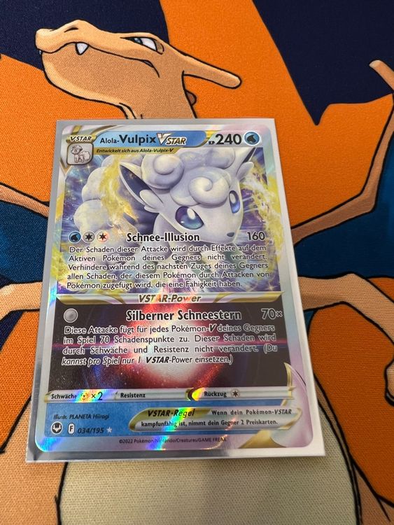 Pokemon - Alola-Vulpix VSTAR (SIT 034) - Silberne Sturmwinde (Neu ...