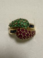 GoldRing 14k mit Rubin/Smaragd/Saphire
