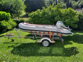 Bateau pneumatique Honda Marine  MX-360, avec remorque ROSSA